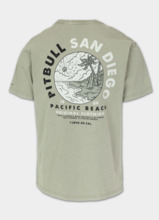 PIT BULL Denim Washed &quot;PLANET SURF&quot; Men&#39;s T-Shirt - Sage