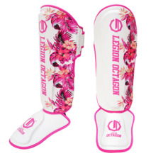 Legion Octagon Shin/Foot Protectors Flower white/pink