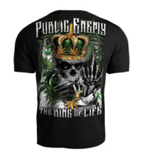 Koszulka T-shirt "King of the Life" odzież uliczna - czarna