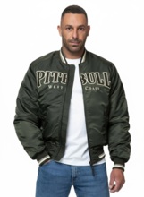 Kurtka przejściowa bejsbolówka PIT BULL "DETROIT" - ciemny zielony