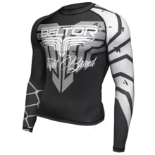 Rashguard długi rękaw Beltor "Predator" Fight Brand kompresyjny - czarno/biały