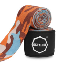 Bandaże bokserskie owijki Octagon 3 m Fightgear Supreme Basic - camo pomarańczowe