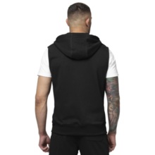 PIT BULL "BADGER" Zip-Up Hooded Vest - Black