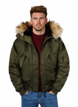 Kurtka zimowa PIT BULL "Harvest" - oliwkowa