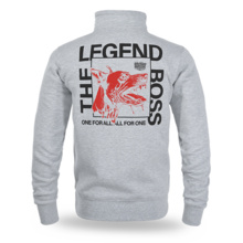 Bluza rozpinana Dobermans Aggressive "THE LEGEND BOSS BCZ382" - szara