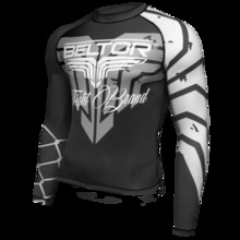 Rashguard długi rękaw Beltor "Predator" Fight Brand kompresyjny - czarno/biały