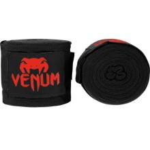 Bandaż bokserski owijki Venum 2,5 m czarny - czerwone logo