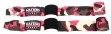 Bandaż bokserski elastyczny owijki Masters BBE-MFE CAMOUFLAGE 2.5m - camo różowe