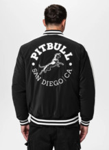 Kurtka przejściowa bejsbolówka PIT BULL "MANOLITO" - czarny/biały