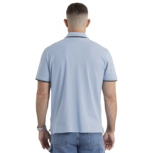 Koszulka Polo Pit Bull Pique Stripes Regular - błękitny