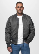 PIT BULL "HACKET" transitional bomber jacket - graphite
