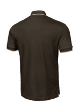 Polo Koszulka PIT BULL Regular Logo Stripe '21 - brązowa