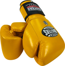 Rękawice bokserskie skórzane Masters RBT-MEX - żółte 12oz 