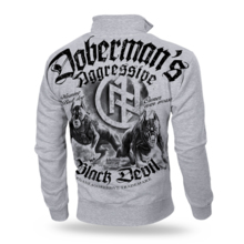 Dobermans Aggressive &quot;Black Devil BCZ198&quot; zipped sweatshirt - gray