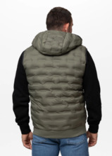 PIT BULL &quot;FISK&quot; quilted vest with hood - olive