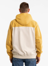 Kurtka przejściowa męska z kapturem PIT BULL "2 Color Longwood" - żółty/czarny/off-white