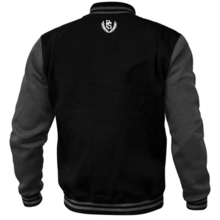 Sweat jacket baseball Pretorian "Logo" - black/grey
