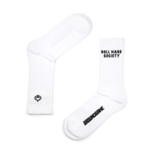 Skarpety Ground Game "Roll Hard Society" - białe