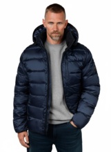 Kurtka zimowa męska z kapturem PIT BULL "BARLES" - granatowy