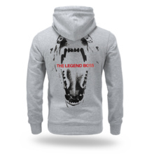 Bluza z kapturem Dobermans Aggressive "MOUTH BK391" - szara