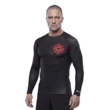 Rashguard longsleeve PIT BULL "RAY" - czarny/czerwony