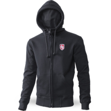 Bluza z kapturem rozpinana Dobermans Aggressive "Bane Division BZM244" - czarna