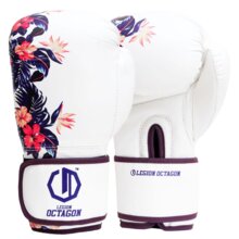 Legion Octagon Flower Women&#39;s Boxing Gloves - White/Purple