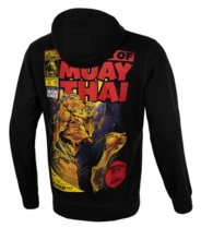 Bluza rozpinana z kapturem PIT BULL Tricot  "Masters Of Muay Thai" '22 - czarna