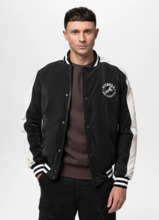 Kurtka przejściowa bejsbolówka PIT BULL "MANOLITO" - czarny/biały