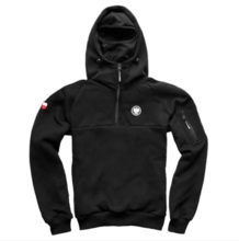 Bluza z kapturem z wszytą kominiarką Orzeł Ultrapatriot - czarny