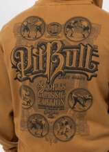 PIT BULL Men&#39;s Hoodie with Zipper Washed &quot;MULTISPORT&quot; - Honey