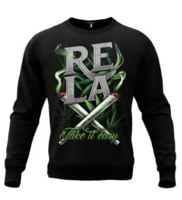 Sweatshirt &quot;RELAX Take it easy&quot; Streetwear - black