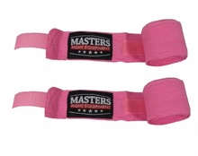  Bandaż bokserski owijki bawełniane BB-2,5 Masters - różowe