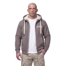 Bluza rozpinana z kapturem PIT BULL "RUFFIN RING" - szarobrązowy