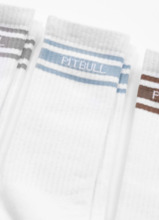 Skarpety High Crew PIT BULL "HILLTOP" cienkie 3-pak - szary/błekitny/brązowy