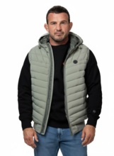 PIT BULL &quot;NAYLOR&quot; Quilted Hooded Vest - Sage