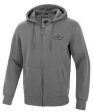 PIT BULL Washed &quot;Lancaster&quot; zip-up hoodie - gray