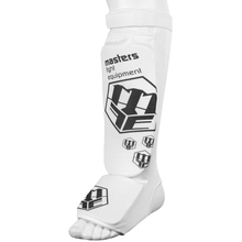 Ochraniacze na goleń i stopę elastyczne Masters NS-B1-MFE - białe
