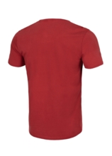 Koszulka PIT BULL "Small Logo" Denim Washed - burgundy