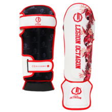 Legion Octagon Shin/Foot Protectors Flower white/red