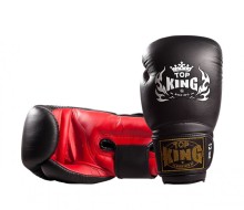 Rękawice bokserskie Top King "SUPER" TKBGSV "SUPER" (black/red palm) "K"
