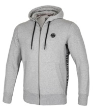 PIT BULL French Terry &quot;Reno&quot; &#39;22 zipped hooded sweatshirt - gray