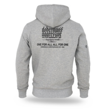 Bluza z kapturem rozpinana Dobermans Aggressive "LEGANCY BZK403" - szara