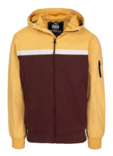 Kurtka przejściowa męska z kapturem PIT BULL "2 Color Longwood" - żółty/off-white/bordowy