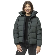 PIT BULL "AMALIA" quilted winter jacket with hood - dark green