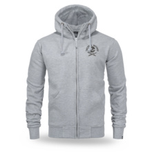 Dobermans Aggressive "TACTICAL DEFENSE BZ399" Zip-Up Hoodie - Gray