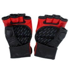 Beltor One MMA Leather Gloves - Black/Red