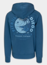 Bluza rozpinana z kapturem PIT BULL washed "PLANET SURF" - niebieski