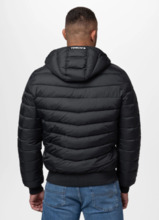 Kurtka zimowa pikowana z kapturem PIT BULL "RUBIO" - czarny