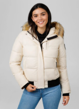 PIT BULL &quot;AZALEA&quot; quilted winter jacket with hood - light sand